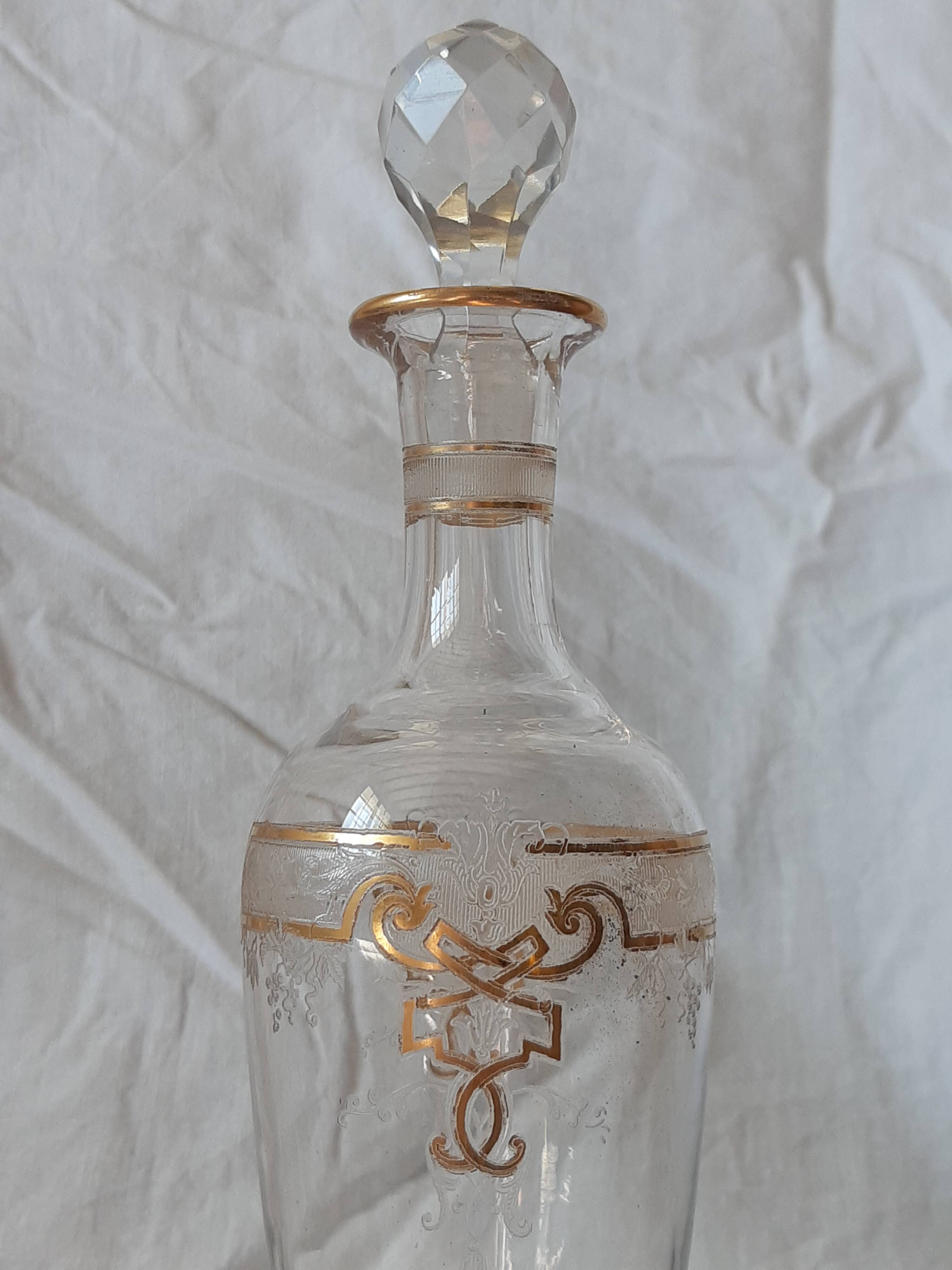 Saint-Louis crystal liqueur carafe