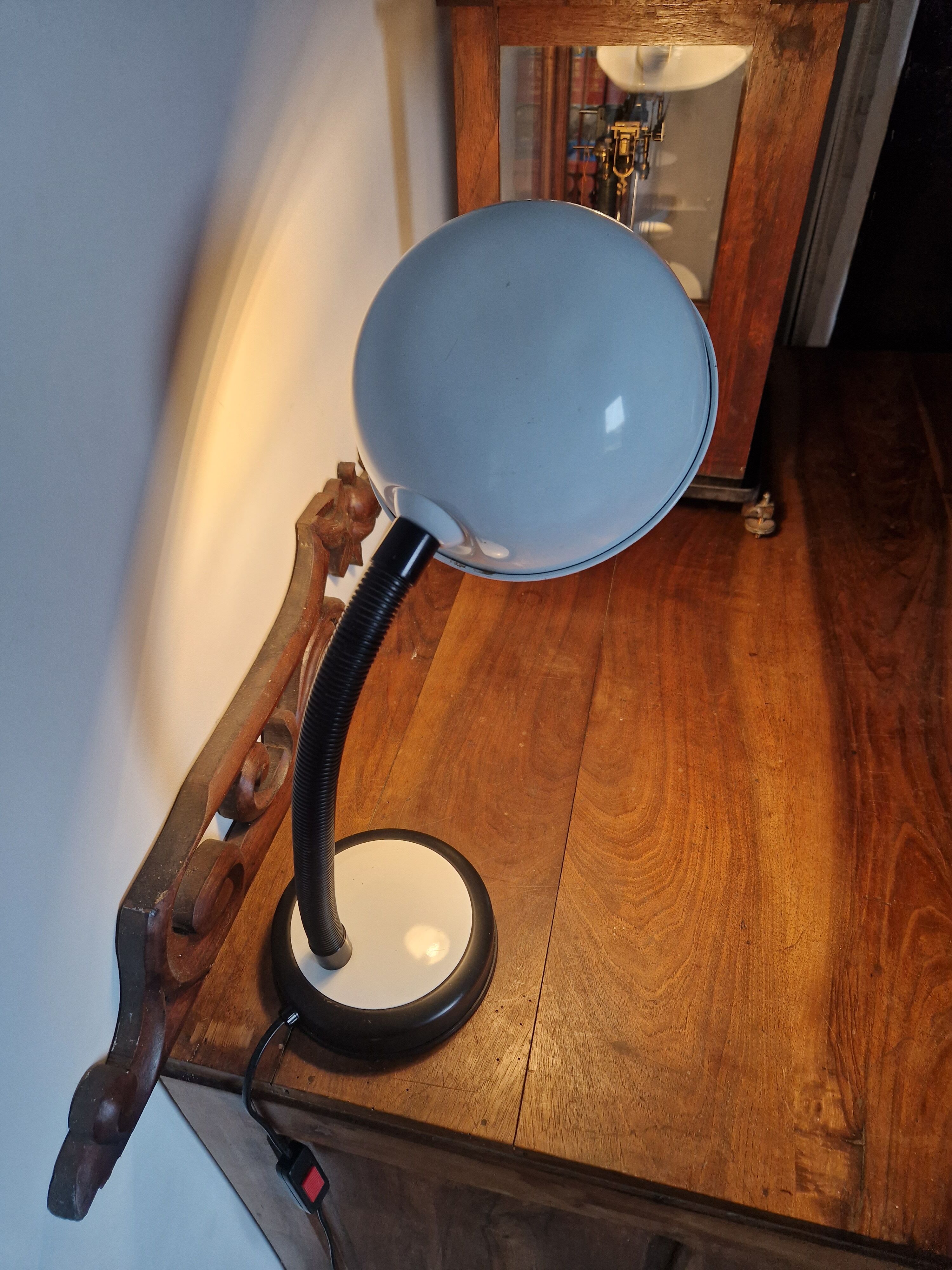 Black and white vintage desk lamp