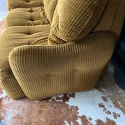 Velvet 3-seater sofa bed