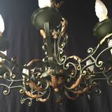 Wrought iron chandelier 1940