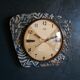 Vintage formica clock silent wall clock "Jura Flowers"