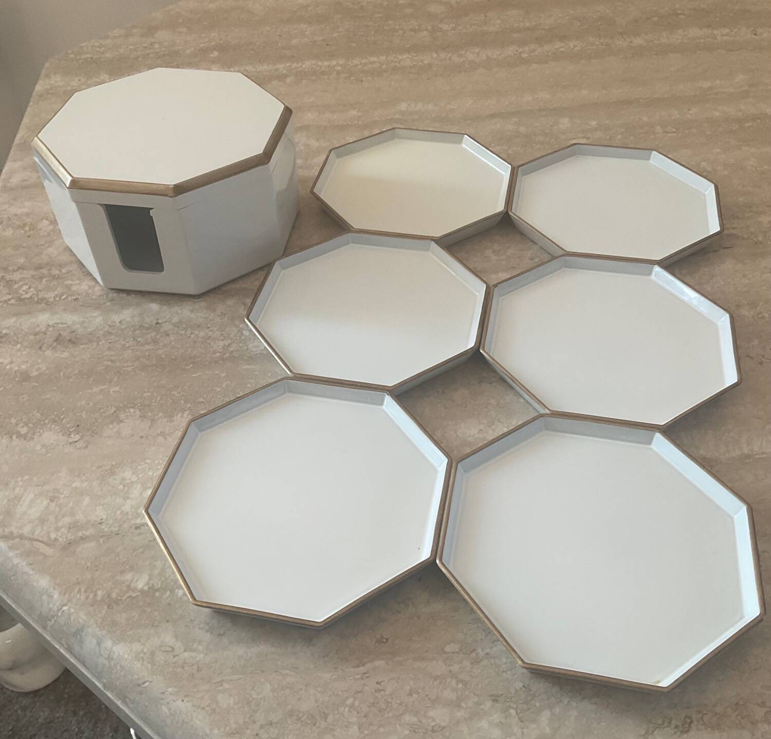 Melarti octagon coaster set 70s