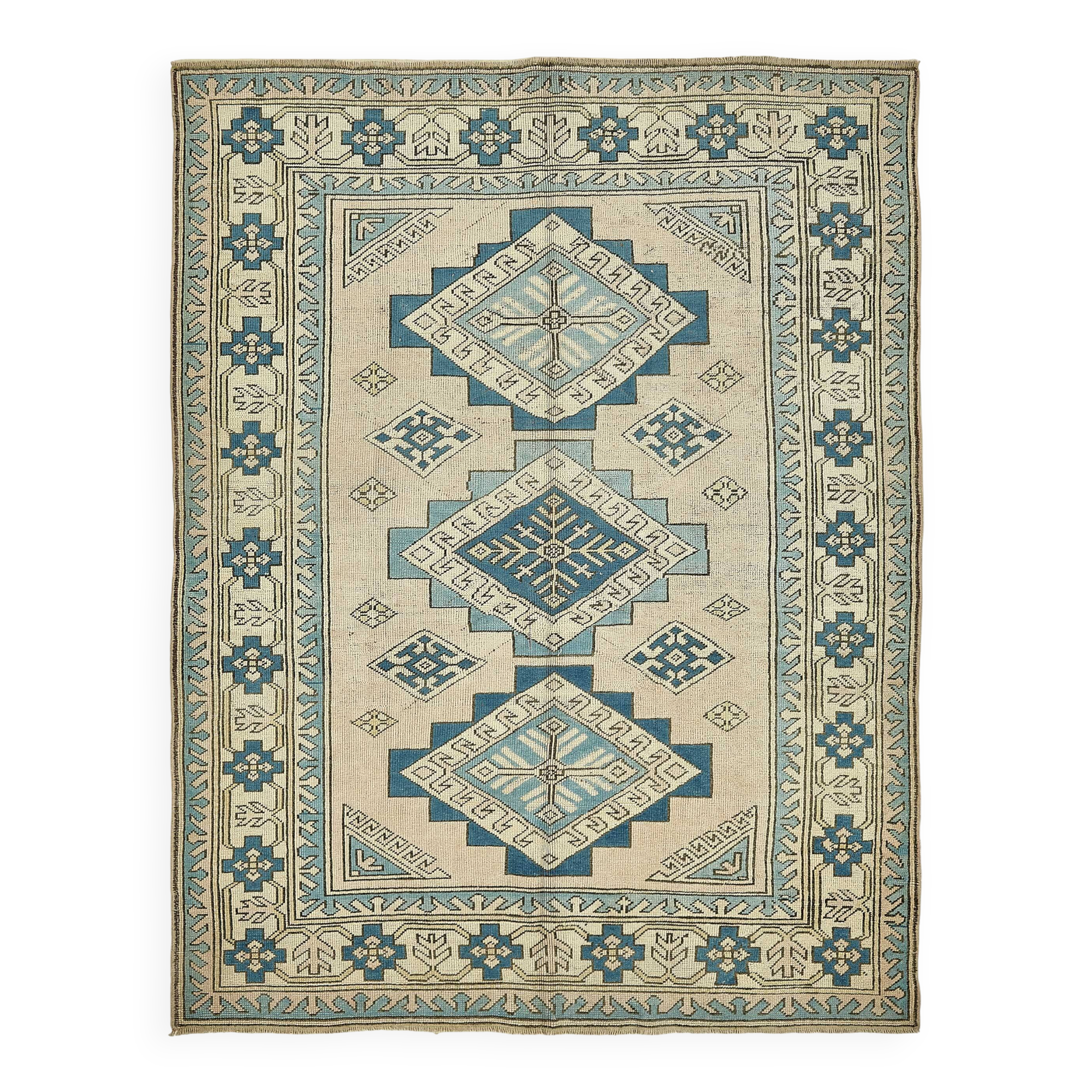 Turkish Vintage Anatolian Rug 174 cm x 220 cm