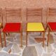 Suite 4 chaises Bistrot scandinave vintage années 1960