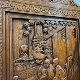 Carved solid wood screen