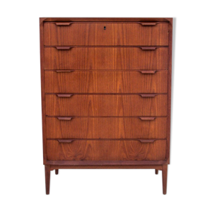 Commode en teck de tiroirs,