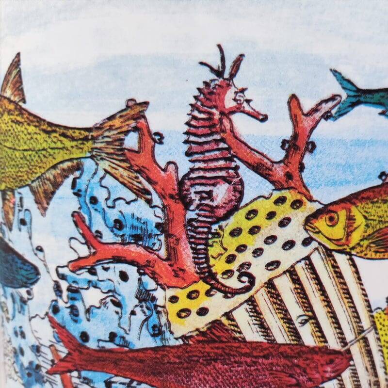 1990s Gorgeous "Aquarium" Floor Lamp by Piero Fornasetti for Antonangeli