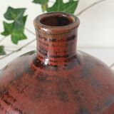 Pied de lampe en grès terracota blanot