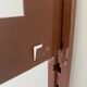 Modular metal wall shelf in brown and beige vintage 70s design.