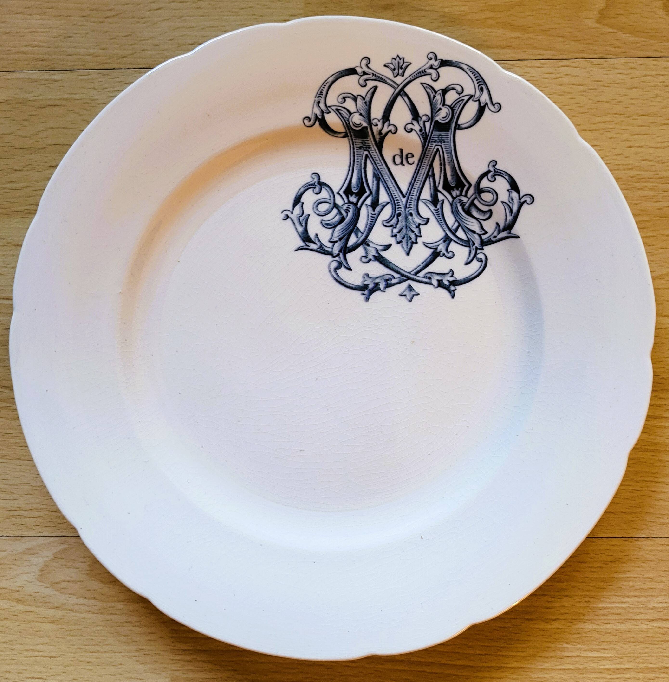 6 Longwy dinner plates (25cm)