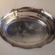 Serving dish in silver metal