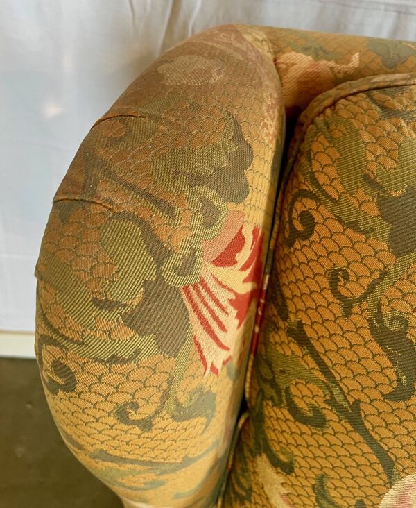 Fauteuil a oreilles vintage, marque burov, annees 90