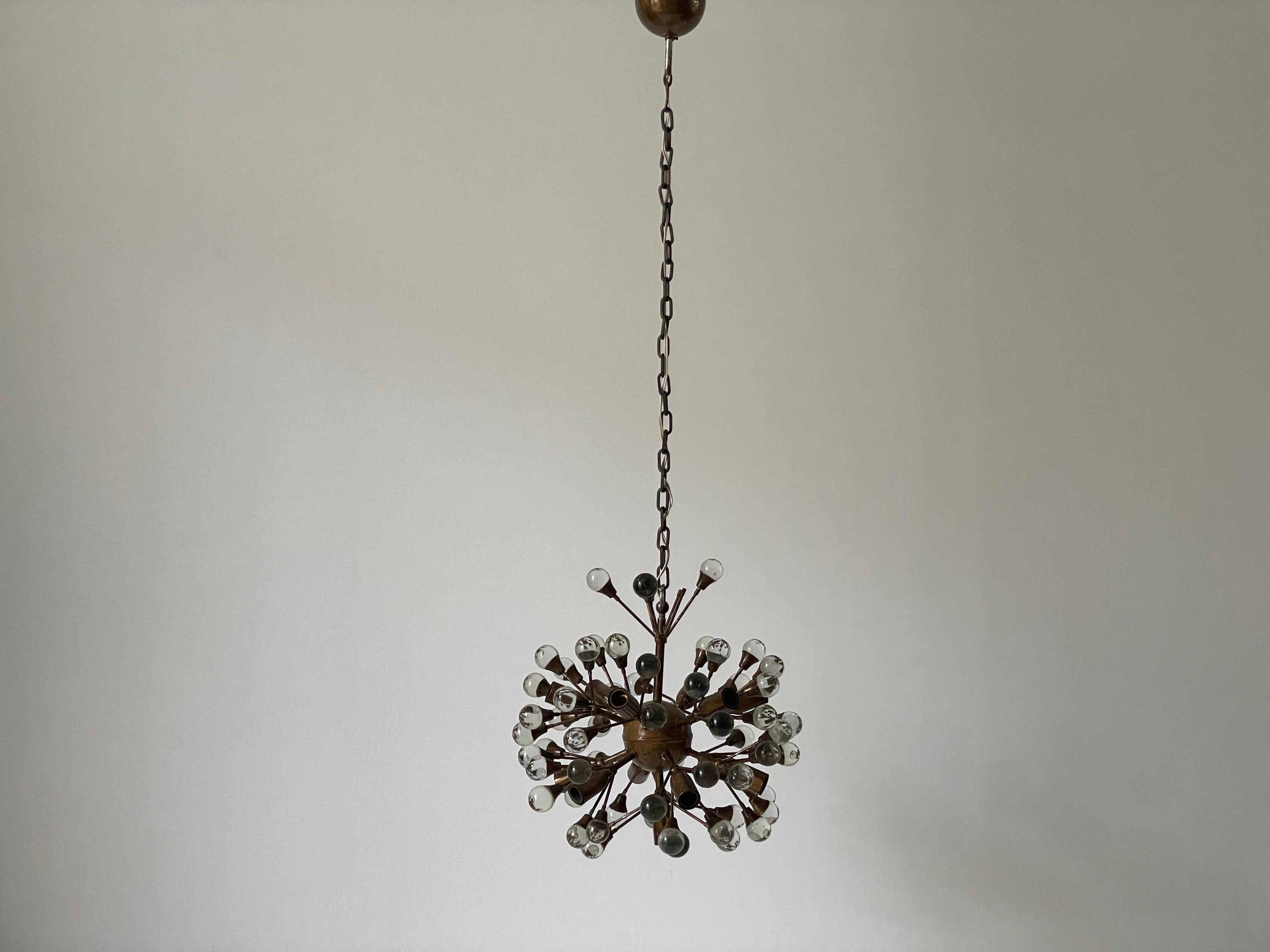 Atomic chandelier by Vereinigte Werkstätten München, 1950s, Germany