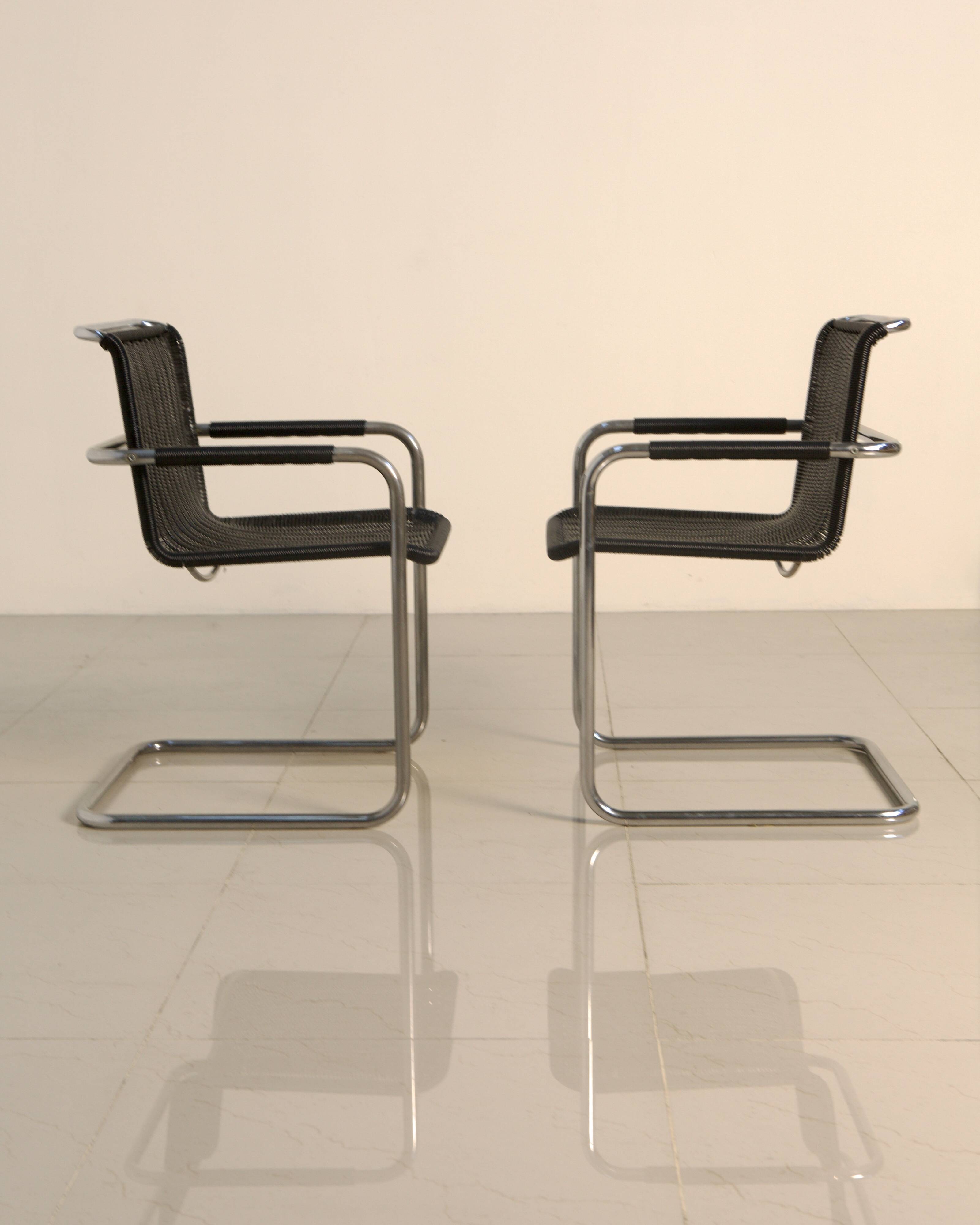 Set of 4 "D41" chairs by Jean Prouvé for Tecta 80's
