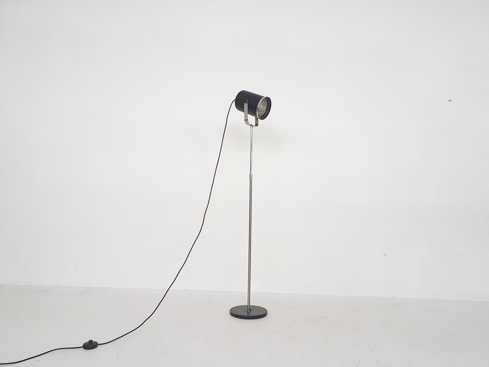 Mid-century black metal spot or floor light 1960's