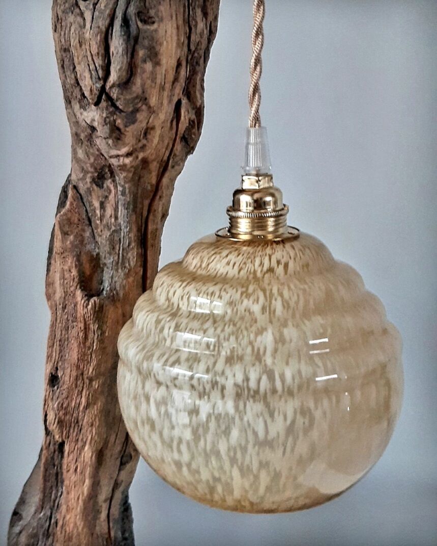 Clichy glass globe lamp