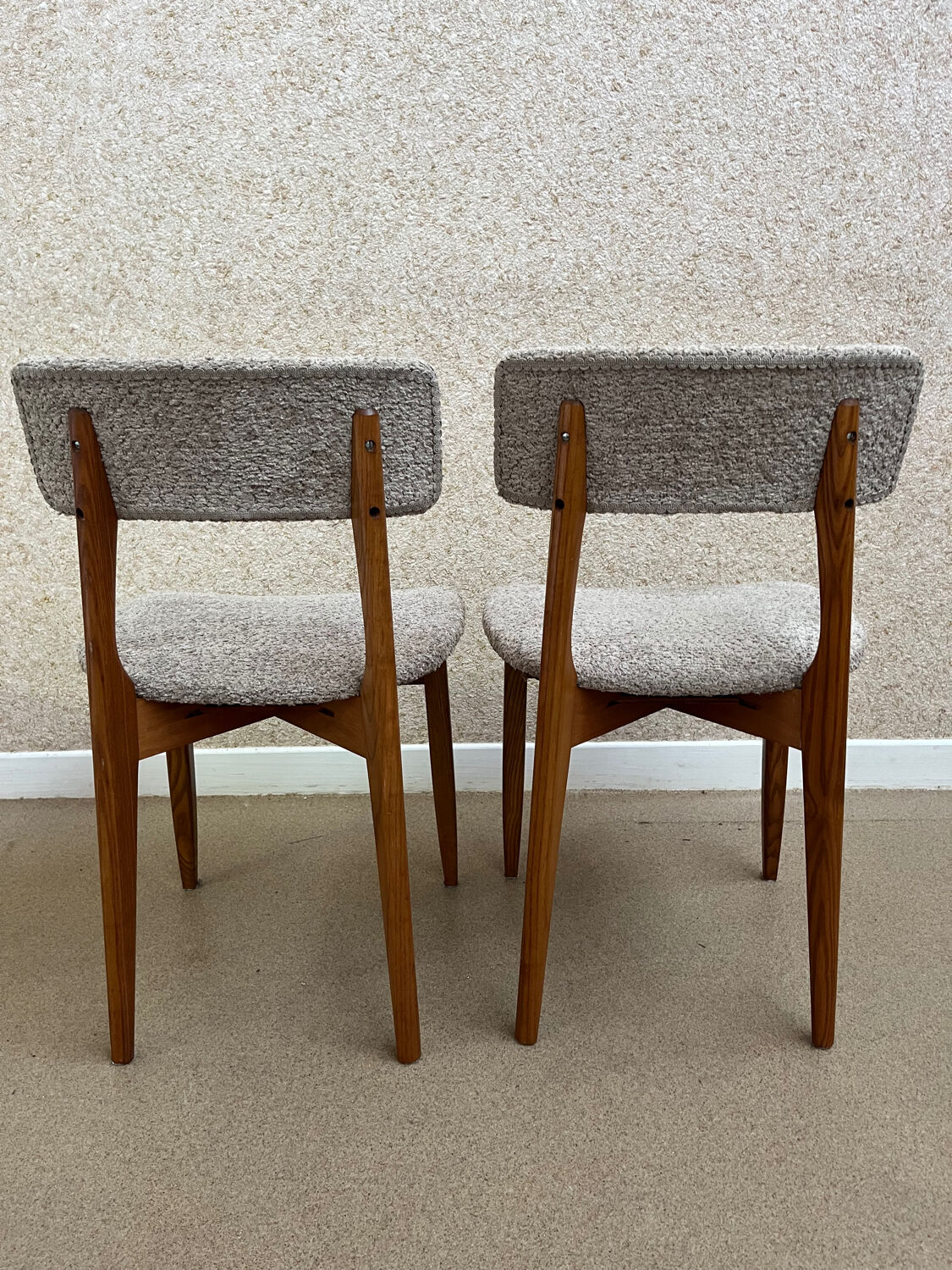 Pair of Scandinavian loop chairs