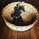 Panier Corbeille ronde osier tressage vintage