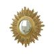 Miroir soleil Sunburst XL en résine dorée