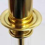 Brass and plexiglass lamp base