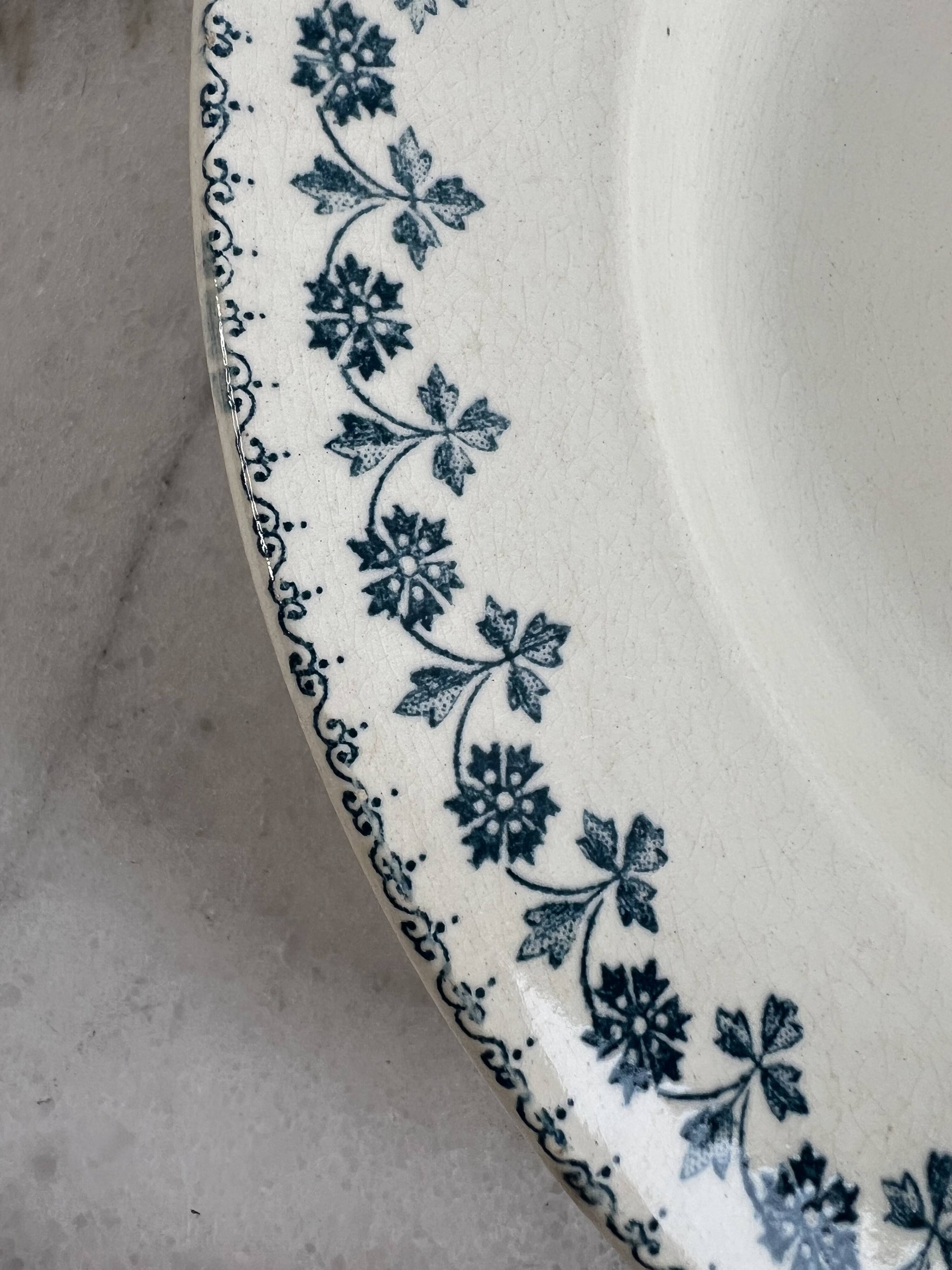 Set of 2 deep plates, ironstone LG Barreau.