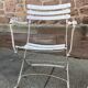Paire de fauteuils chaises de jardin fer forgé vintage