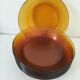 7 deep plates Duralex amber glass