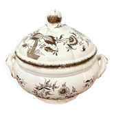 Soup tureen / Vegetable dish in earthenware - Sarreguemines - 1940s/50s