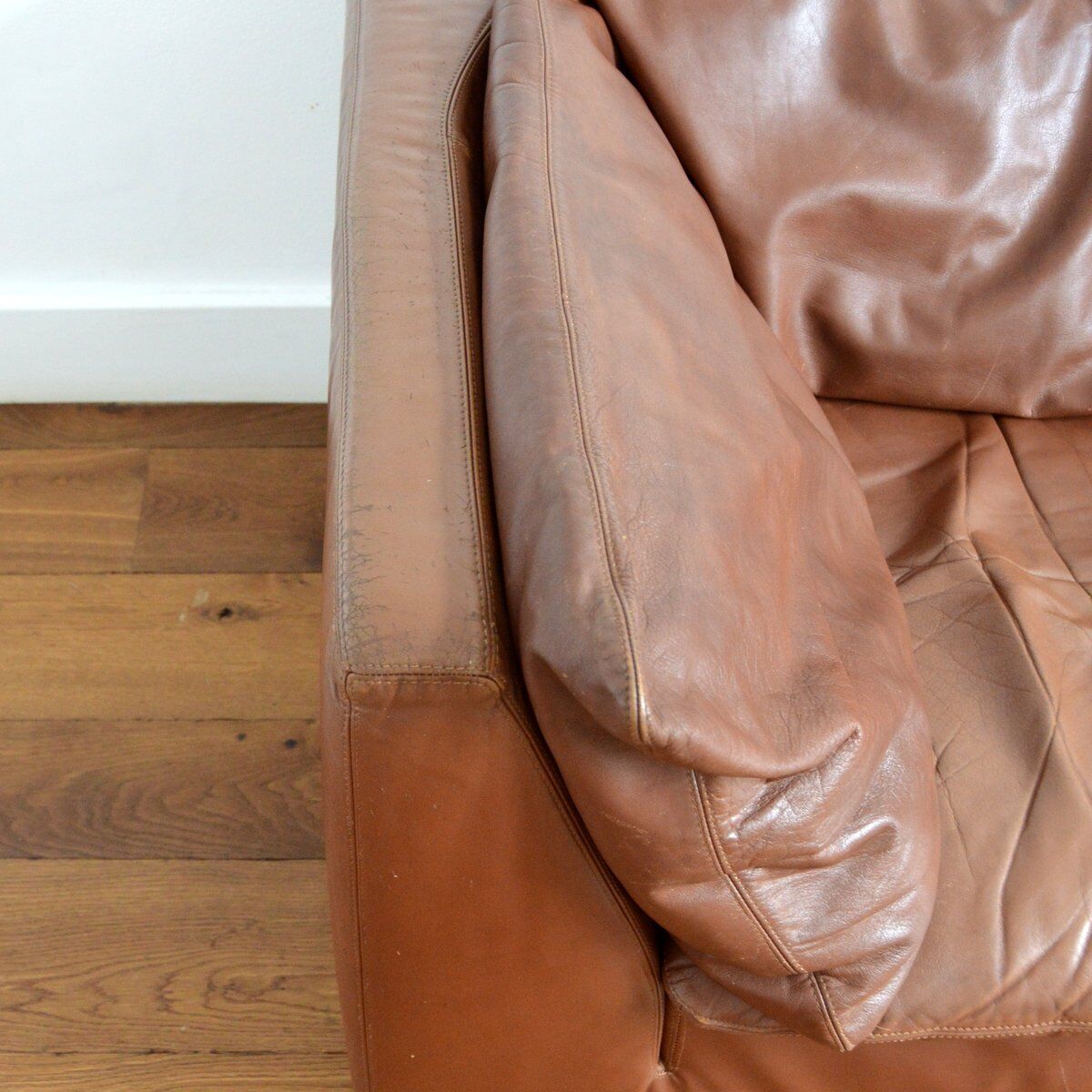 Sofa sofa leather leolux netherlands 1970s
