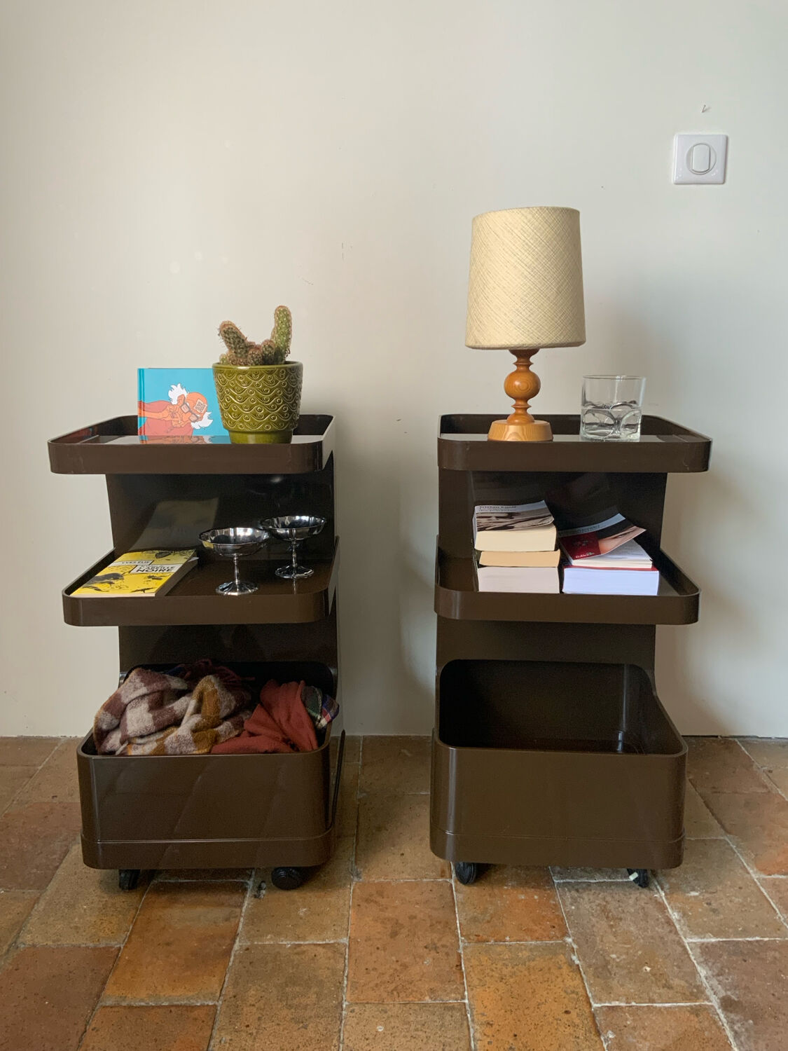 Vintage 70s serving trolleys