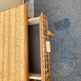 2-drawer rattan desk from the 1970