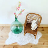 Fauteuil en osier vintage