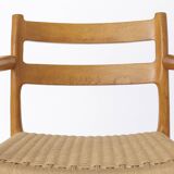 Fauteuil Niels Moller, modèle 67, Chêne, Vintage 1970