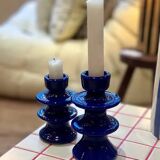 Bougeoir chandelier bleu foncé majorelle