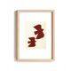 Birds illustration - dark terracotta - signed eawy
