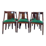 Suite de six chaises gondole en acajou de style empire