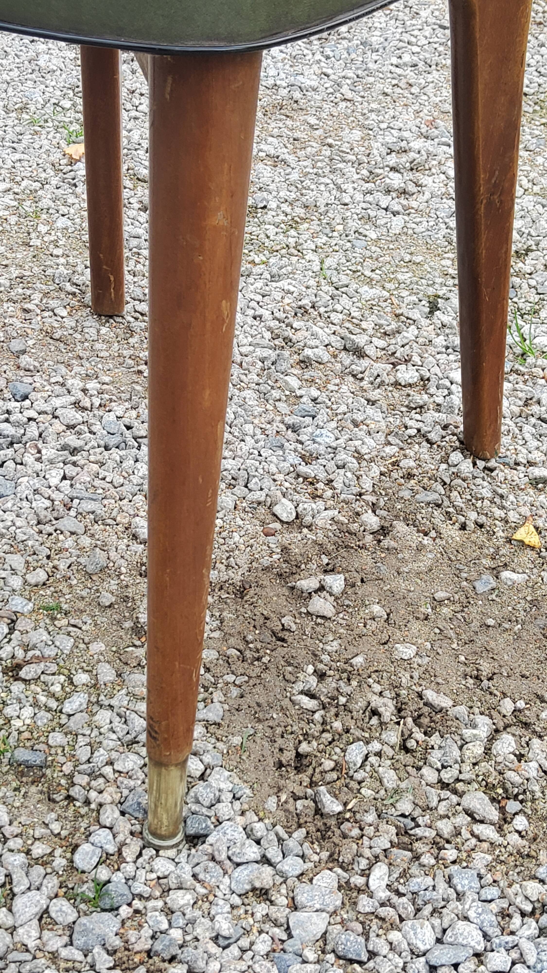 Pair of 50's Scandinavian style mahogany chairs