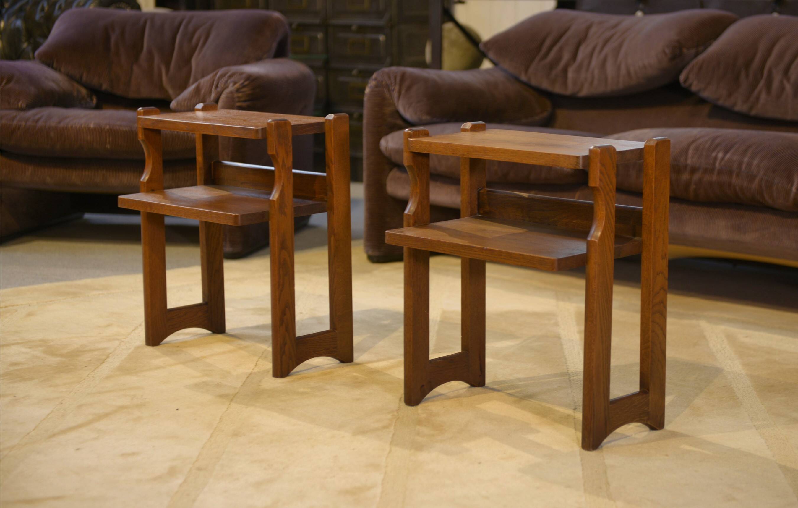 Pair of bedside tables by Guillerme and Chambron for "Votre Maison" 1960s