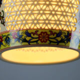 Vintage oriental ceramic pendant, 1980s