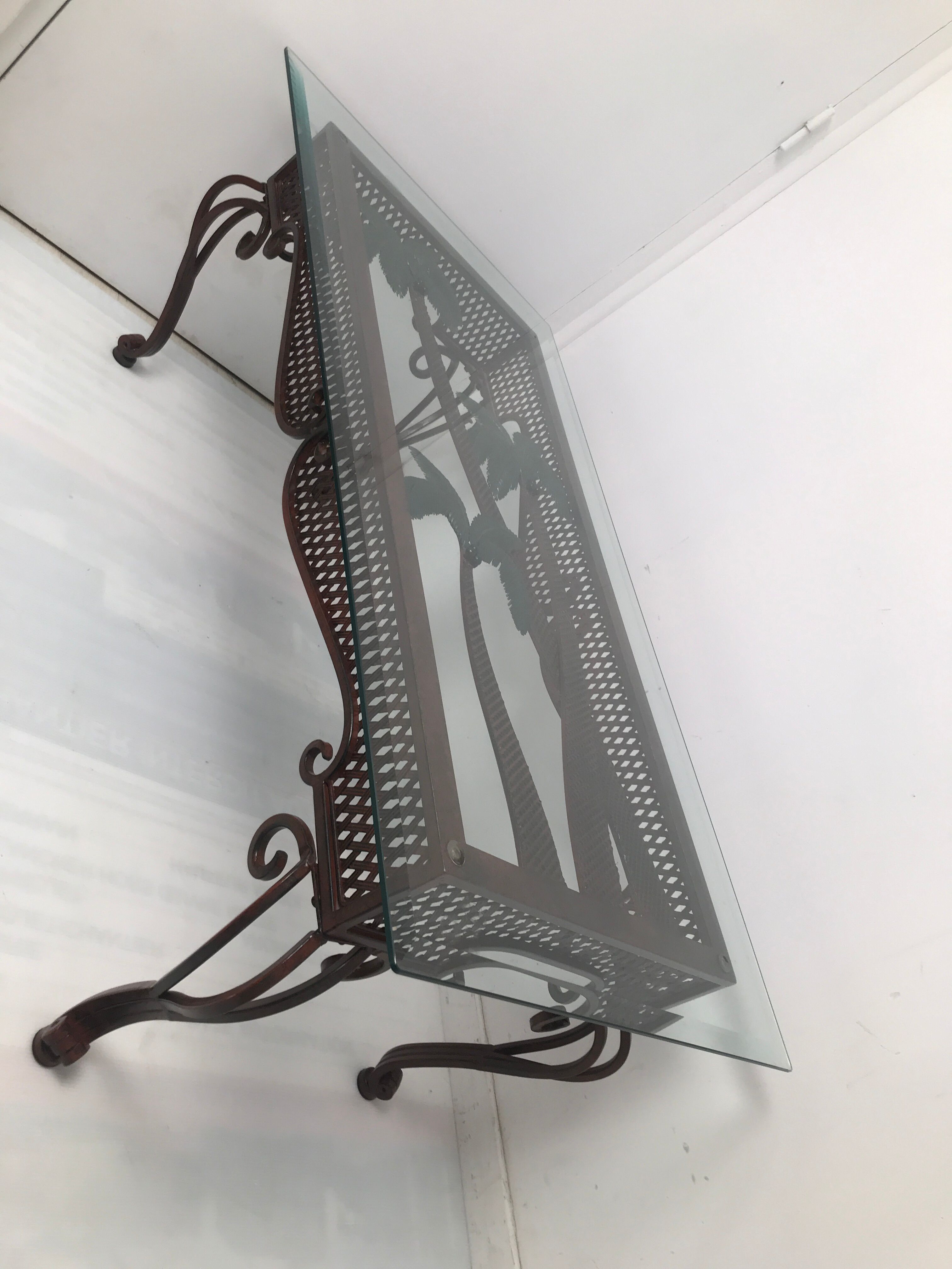 Wrought iron coffee table from the 50s and 60s
