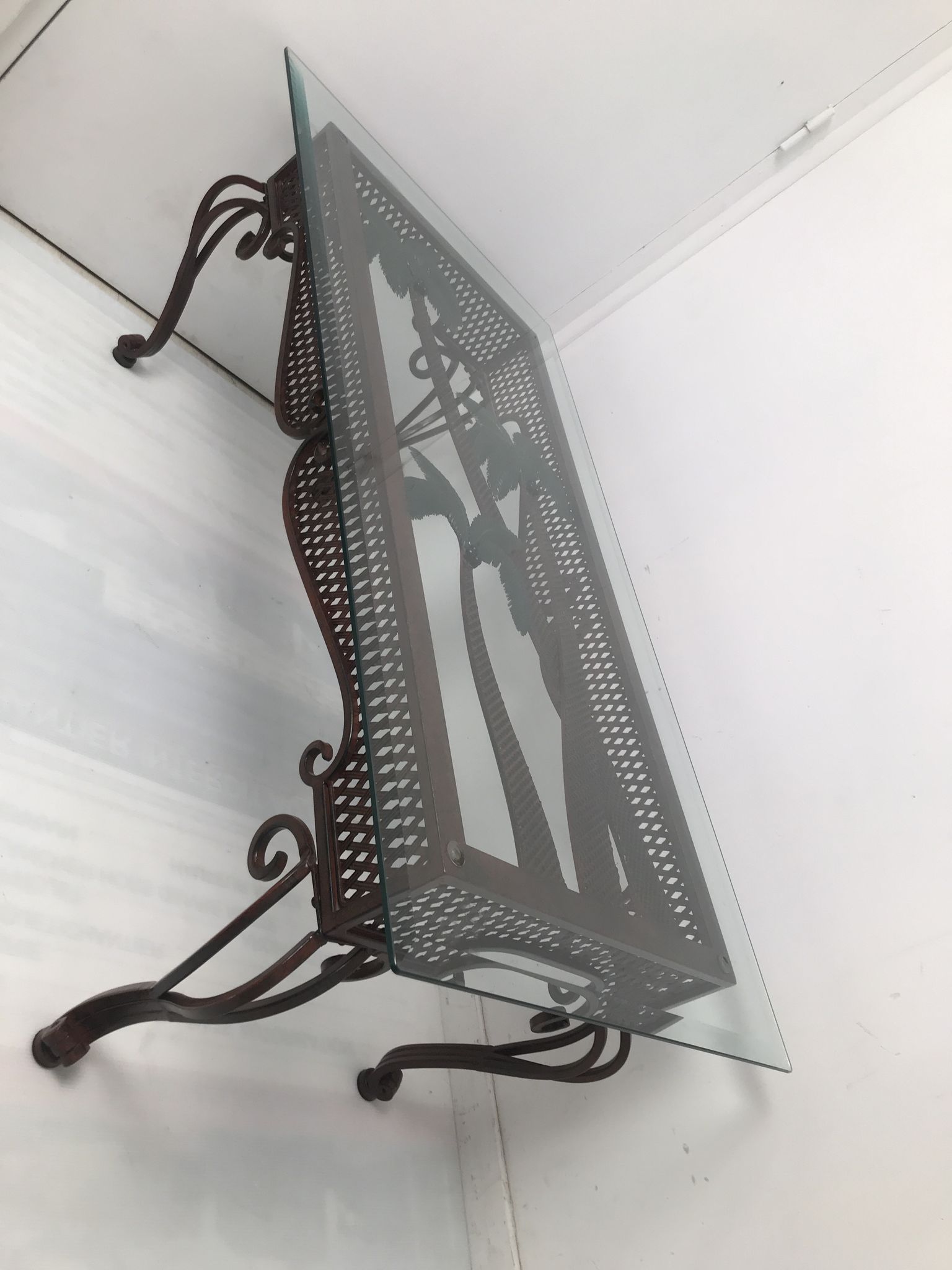 Table basse en fer forgé des années 50-60