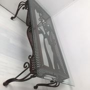 Table basse en fer forgé des années 50-60