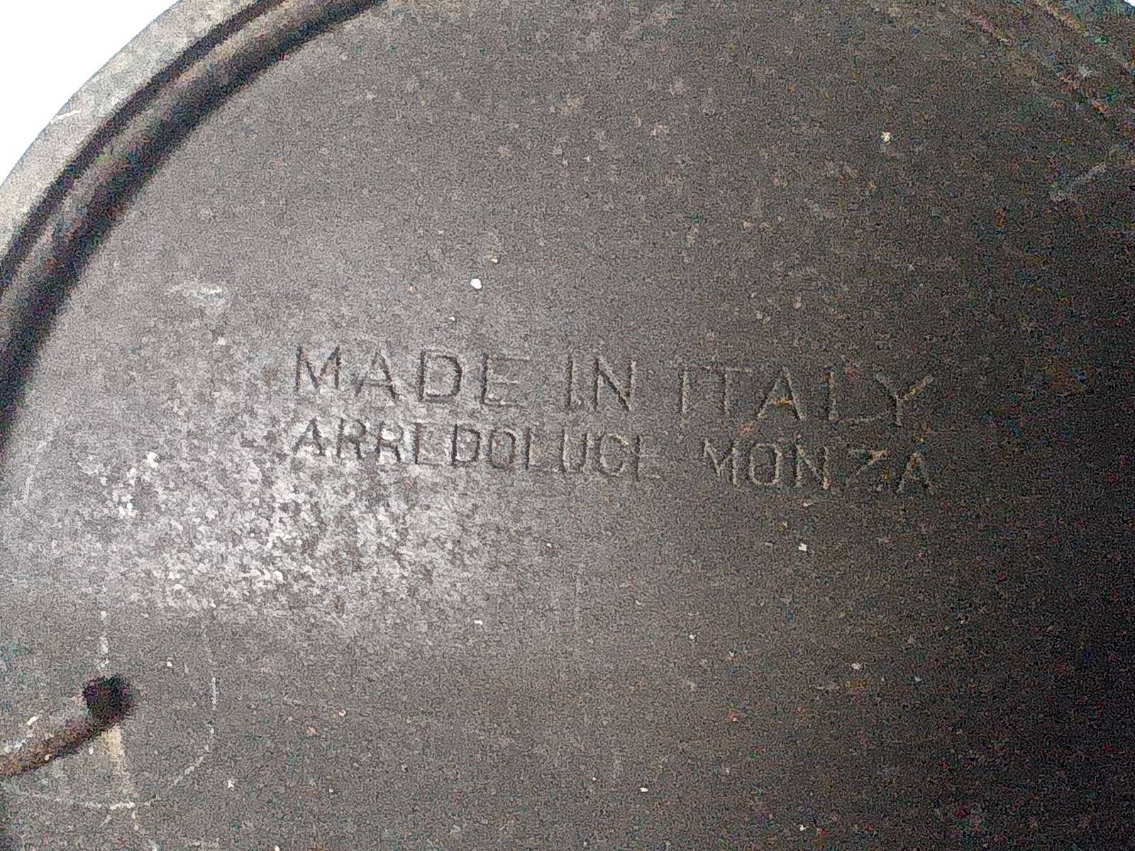 Lampadaire expérimental rare en laiton, aluminium et verre par Arredoluce, Italie