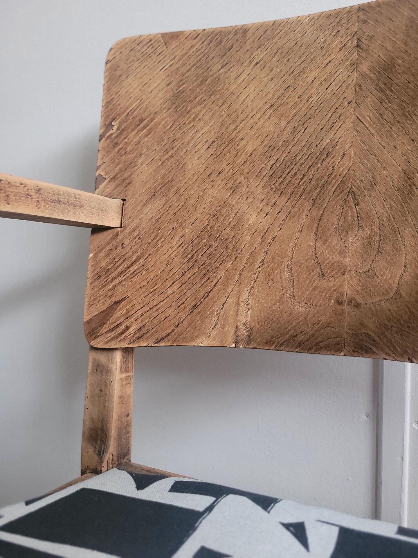Restored brutalist style armchair