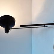 Black metal multi-adjustable wall lamp for Hiemstra Evolux, 1960's