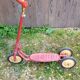 Old nordy children's scooter red metal 1970s vintage