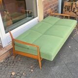 Daybed of the 60s vintage in wood and fabric