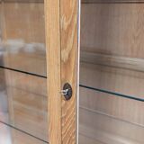 Limed oak display case from the 1940s