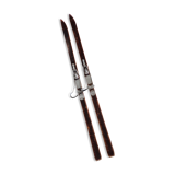 Pair of vintage wooden skis