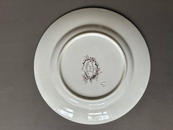 Ensemble faïence Sarreguemines service Victoria fleurs